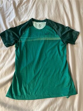 Pearl Izumi Teal and Dark Green Short Sleeve Cycling Tee